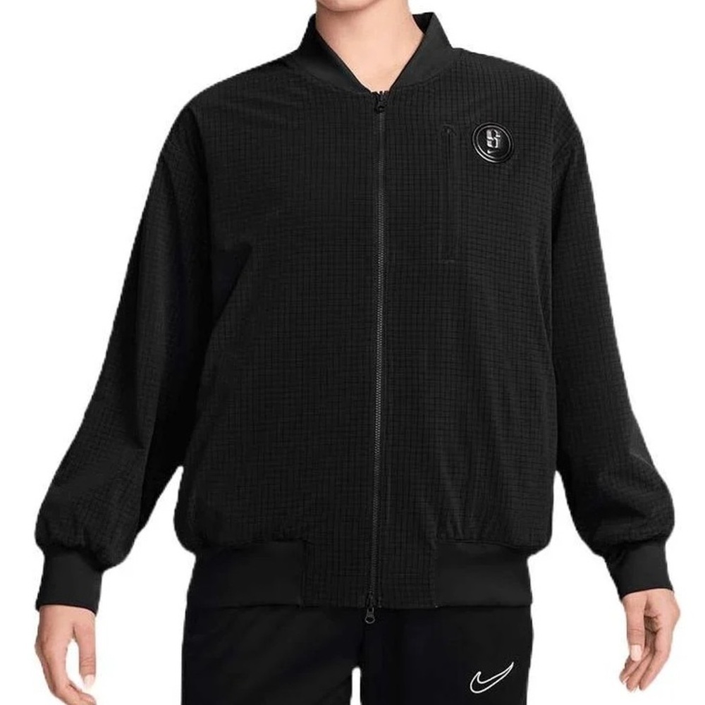 Nike DRI-FIT Men L Black Loose Fit Sabrina Reversible Basketball Jacket NWT